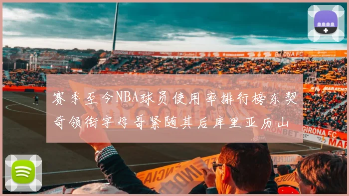 赛季至今NBA球员使用率排行榜东契奇领衔字母哥紧随其后库里亚历山大表现抢眼